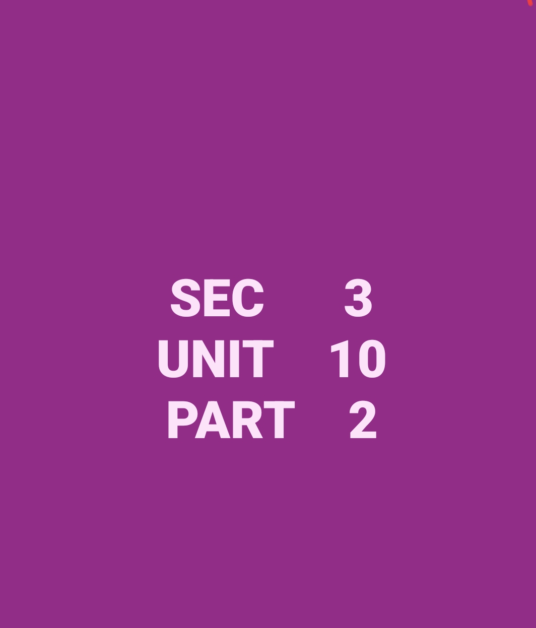 الوحدة العاشرة ... الجزء الثاني 